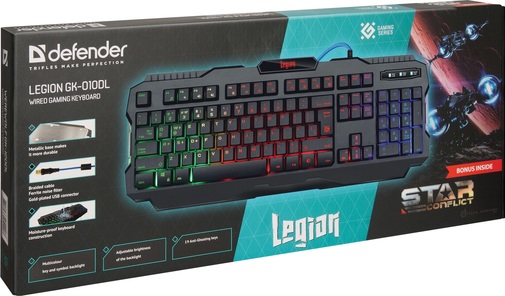 Клавіатура Defender Legion GK-010DL RGB Black (45010)