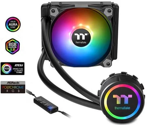 Фото: Система рідинного охолодження Thermaltake Water 3.0 120 ARGB Sync (CL-W232-PL12SW-A) № 8 | KTC