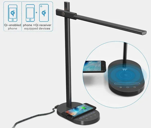 Фото: Лампа TaoTronics LED Desk Lamp with Wireless Charging Pad 5V/2A (TT-DL031) № 6 | KTC