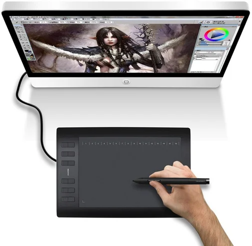 Фото: Графічний планшет Huion New 1060Plus + рукавичка № 8 | KTC