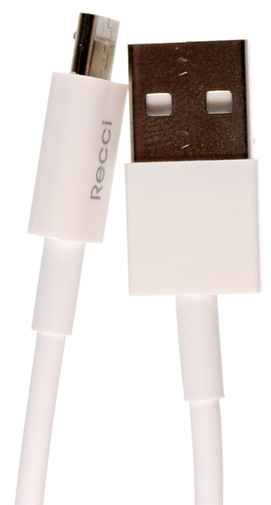 Кабель Recci RCM-Z100 SMART AM / Micro USB 1m White (RCM-Z100 White)