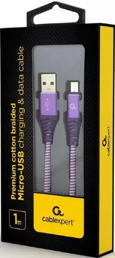 Фото: Кабель Cablexpert AM / Micro USB 1m Purple (CC-USB2B-AMmBM-1M-PW) № 4 | KTC