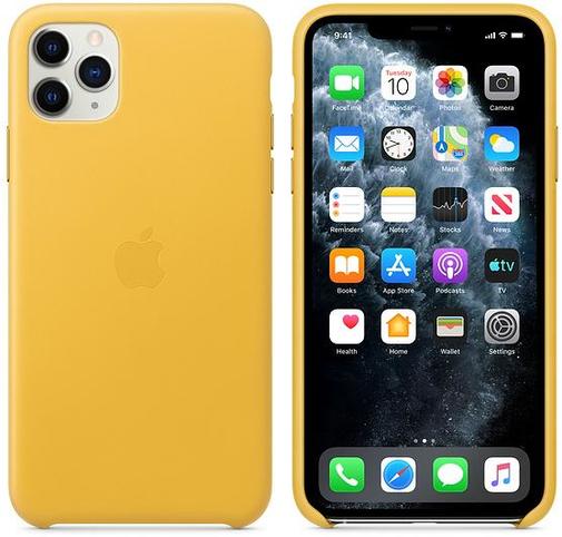 Чохол-накладка Apple для iPhone 11 Pro Max - Leather Case Meyer Lemon
