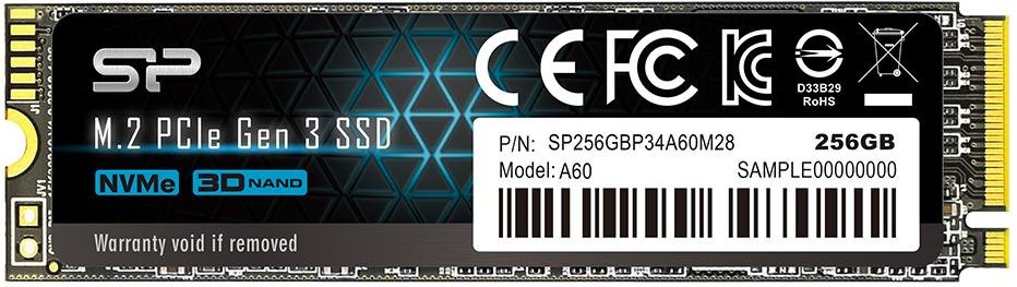 Твердотільний накопичувач Silicon Power P34A60 2280 PCIe 3.0 x4 NVMe 256GB SP256GBP34A60M28