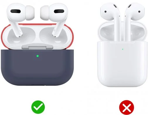 Фото: Чохол AhaStyle for Airpods Pro - Silicone Case DUO Case Navy Blue/Red (AHA-0P200-NNR) № 7 | KTC