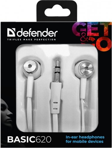 Навушники Defender Basic 620 White (63625)