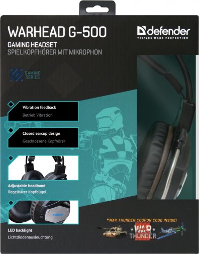 Гарнітура Defender Warhead G-500 Black/Brown (64151)