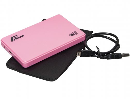 Кишеня зовнішня Frime HDD/SSD Plastic USB2.0 Pink (FHE12.25U20)