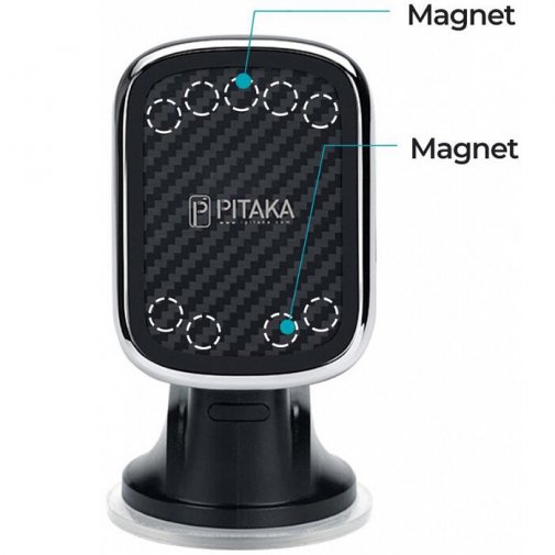 Кріплення для мобільного телефону Pitaka Magnetic Mount Qi Suction Cup Black (CMS3001Q)