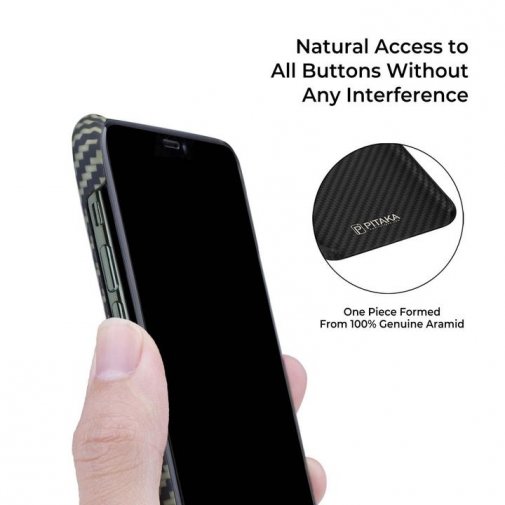 Чохол Pitaka for iPhone 11 Pro Max - MagEZ Case Black/Yellow (KI1105M)