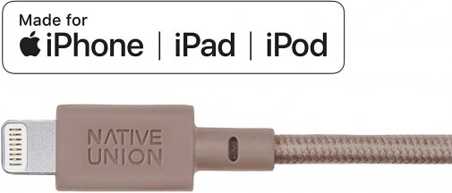 Док-станція Native Union Dock plus Lightning for Apple iPhone - Stone/Rose Gold (DOCK+-IP-CABLE-STO)