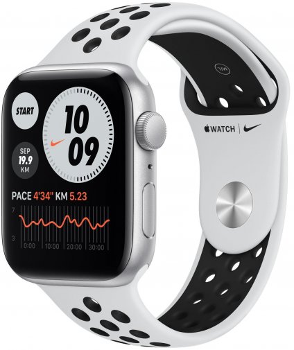 Смарт годинник Apple Watch Nike Series SE GPS 44mm Silver Aluminium Case with Pure Platinum/Black N (MYYH2)