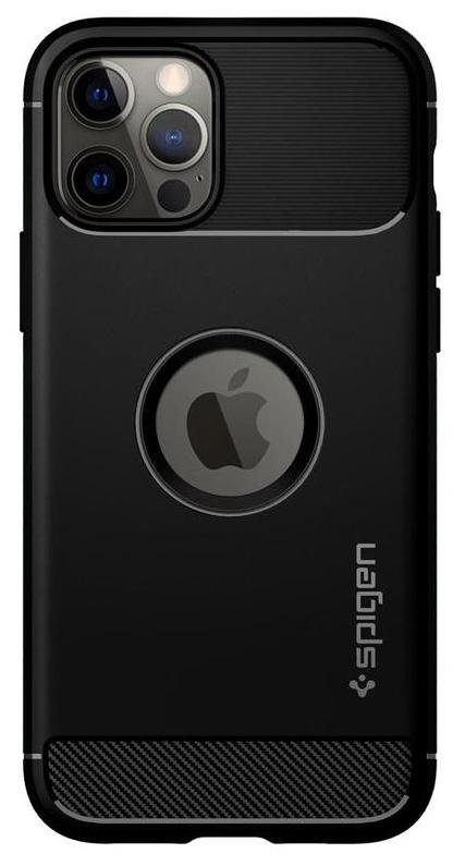 Чохол-накладка Spigen для Apple iPhone 12/12 Pro - Rugged Armor Matte Black