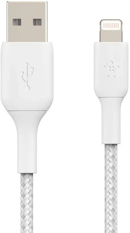 Фото: Кабель Belkin Braided AM / Lightning MFI 2m White (CAA002BT2MWH) № 4 | KTC