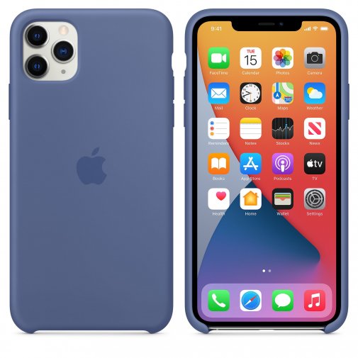 Чохол Apple for iPhone 11 Pro Max - Silicone Case Linen Blue (MY122)