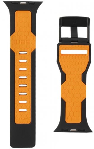 Ремінець UAG for Apple Watch 42/44mm - Civilian Silicone Black/Orange (19148D114097)