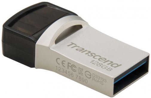 Флешка USB Transcend JetFlash 890 128GB Silver (TS128GJF890S)