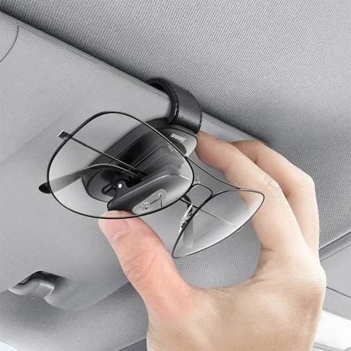 Фото: Автомобільний тримач для окуляр Baseus Platinum Vehicle eyewear clip clamping type Black (ACYJN-B01) № 9 | KTC