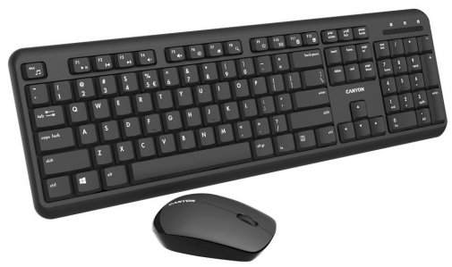 Комплект клавіатура+миша Canyon CNS-HSETW02-RU Black