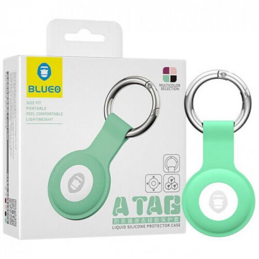 Чохол Blueo for AirTag - Antilost Liquid Silicone Protector Case Green