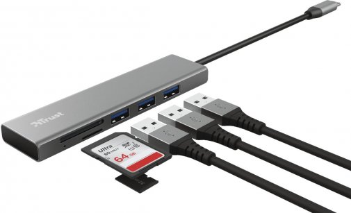 USB-хаб Trust Halyx Fast USB-C Hub Card reader (24191_TRUST)