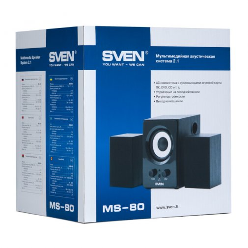 Акустична система Sven MS-80 Black (ms-80 black)