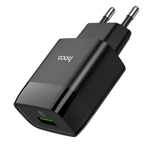 Зарядний пристрій Hoco C72Q Glorious QC3.0 with Micro USB cable Black (C72Q Black + MicroB)