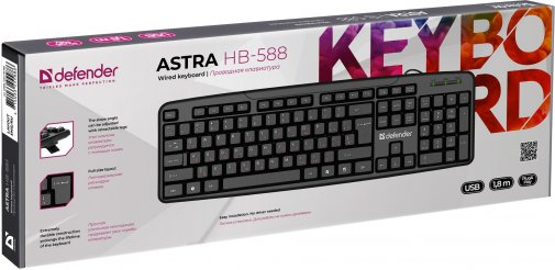 Клавіатура Defender Astra HB-588 RU USB Black (45588)