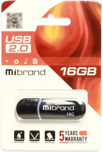Флешка USB Mibrand Panther 16GB Black (MI2.0/PA16P2B)