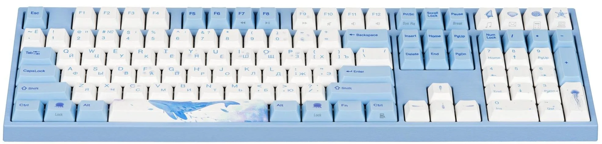Фото: Клавіатура Varmilo VA108M Sea Melody Cherry MX Silent Red (VA108MP2W/WBPE7HR) № 12 | KTC