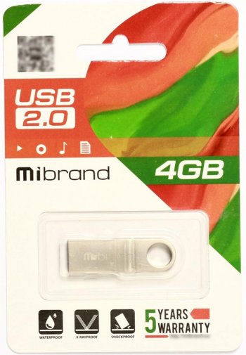 Флешка USB Mibrand Puma 4GB Silver (MI2.0/PU4U1S)