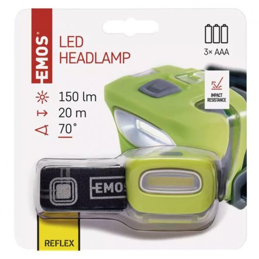 Ліхтарик на голову Emos P3528 COB LED, 150 lm, 3xAAA