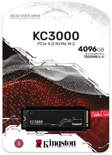 SSD-накопичувач Kingston KC3000 2280 PCIe 4.0 NVMe 4TB (SKC3000D/4096G)