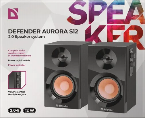 Фото: Колонки Defender Aurora S12 Black (65415) № 12 | KTC