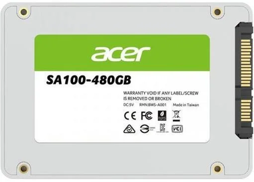 Фото: SSD-накопичувач Acer SA100 SATA III 480GB (BL.9BWWA.103) № 4 | KTC