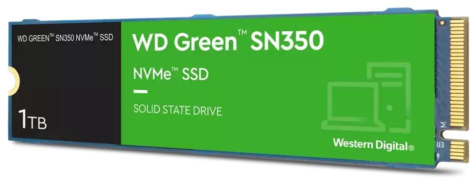 SSD-накопичувач Western Digital Green SN350 2280 PCIe 3.0 NVMe 1TB (WDS100T3G0C)