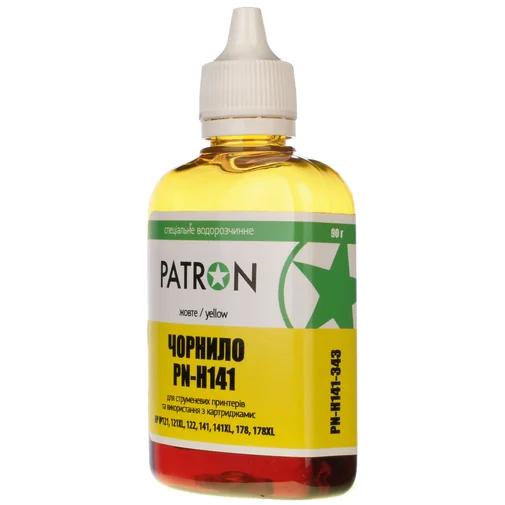 Фото: Чорнило PATRON HP CB337 жовте № 5 | KTC