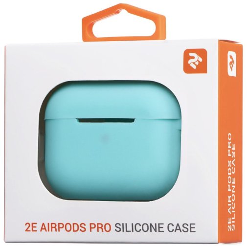 Чохол 2E for Apple Airpods Pro - Pure Color Silicone (2.5mm) Mint (2E-PODSPR-IBPCS-2.5-MT)