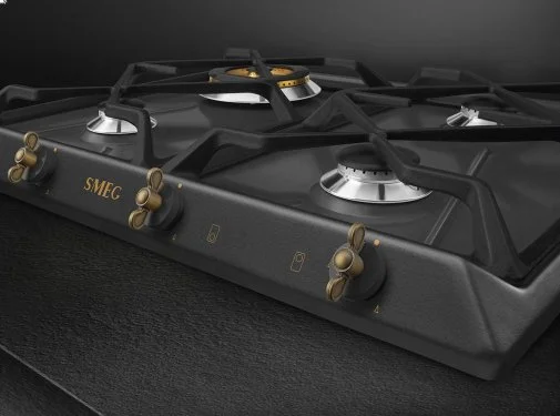 Фото: Газова варильна поверхня Smeg Coloniale Anthracite SRV864AOGH № 8 | KTC