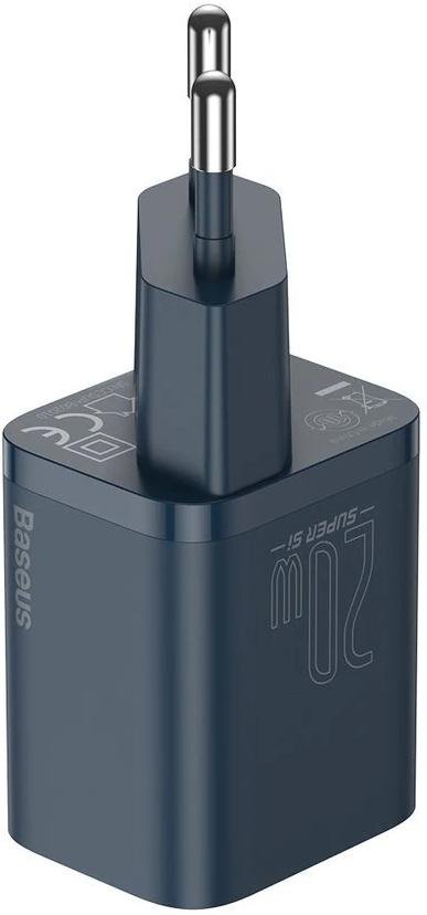 Зарядний пристрій Baseus Super Si 1C 20W with Simple Wisdom Data Cable Type-C to Lightning 1m Blue (TZCCSUP-B03)
