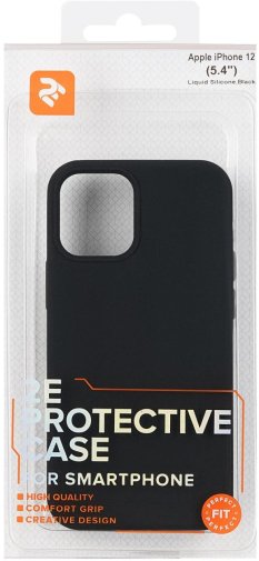 Чохол 2E for Apple iPhone 12 Mini - Liquid Silicone Black (2E-IPH-12-OCLS-BK)