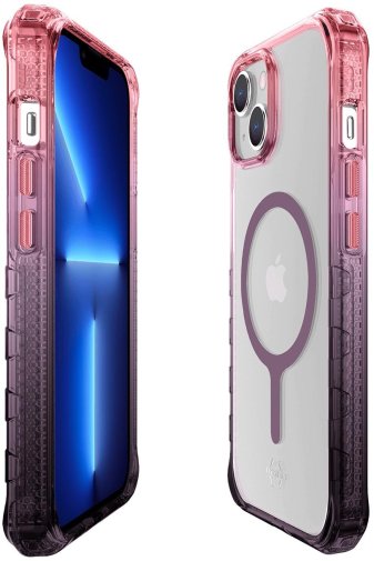 Чохол iTSkins for iPhone 14/13 SUPREME R PRISM with MagSafe light pink and grey (AP4N-SUPMA-LPGR)