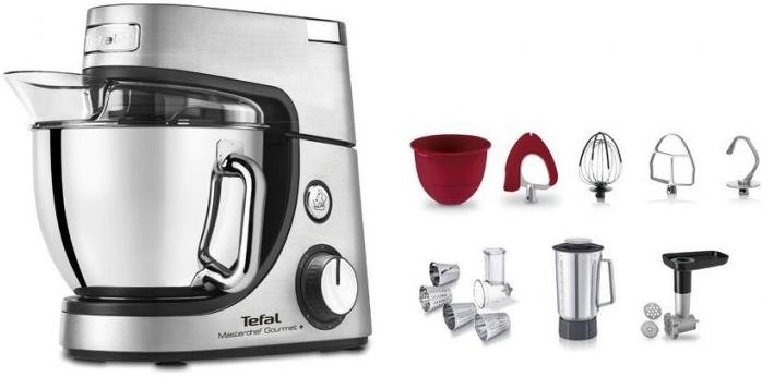 Планетарний міксер Tefal Masterchef Gourmet+ 1100Вт, 10 насадок, Stainless Steel