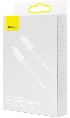 Кабель Baseus Dynamic Series Fast Charging Data Cable 100W Type-C / Type-C 1m White (CALD000202)
