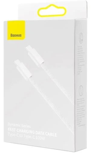 Фото: Кабель Baseus Dynamic Series Fast Charging Data Cable 100W Type-C / Type-C 1m White (CALD000202) № 14 | KTC