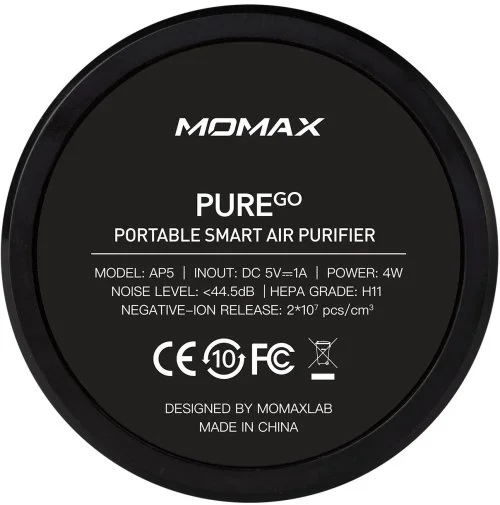 Фото: Очищувач повітря Momax Pure go ION Air Purifier Space Grey (AP5E) № 13 | KTC