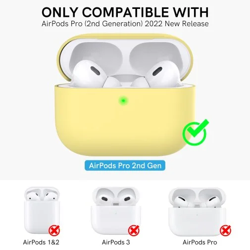 Фото: Чохол for AirPods Pro 2 - Silicon Case Two Parts Yellow № 10 | KTC