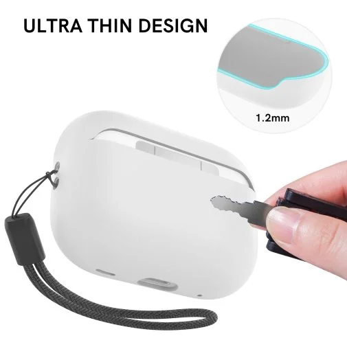 Фото: Чохол for AirPods Pro 2 - Silicon Case Two Parts White № 9 | KTC