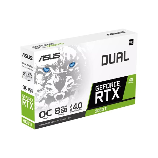 Відеокарта ASUS RTX 3060 Ti Dual OC White (DUAL-RTX3060TI-O8GD6X-WHITE)