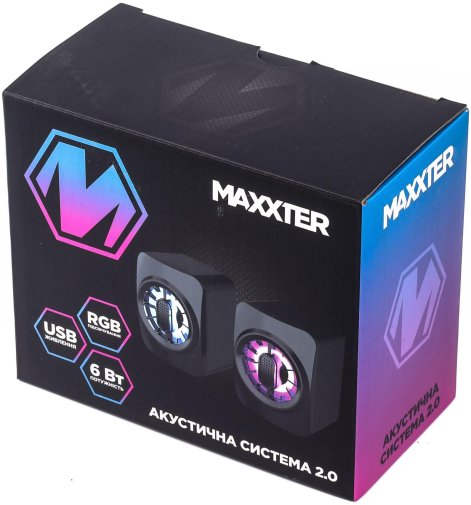 Колонки Maxxter CSP-U005RGB Black